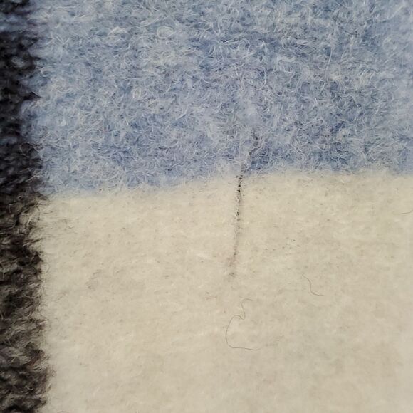 CYNTHIA ROWLEY Crew Neck Red Multicolor Plaid Wool Blend Tweed Coat, Size Small - Picture 6 of 8